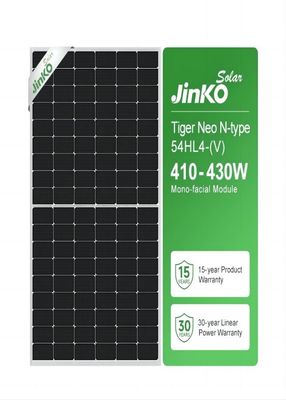 410W-430W Jinko Tiger Neo N τύπου Ηλιακές φωτοβολταϊκές μονάδες Μονοπρόσωπος 54HL4- ((V)