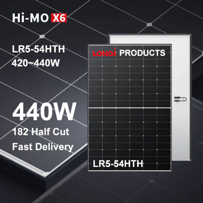 HPBC Black Frame Longi Hi-MO X6 Scientist 435W 440W Ηλιακό πάνελ
